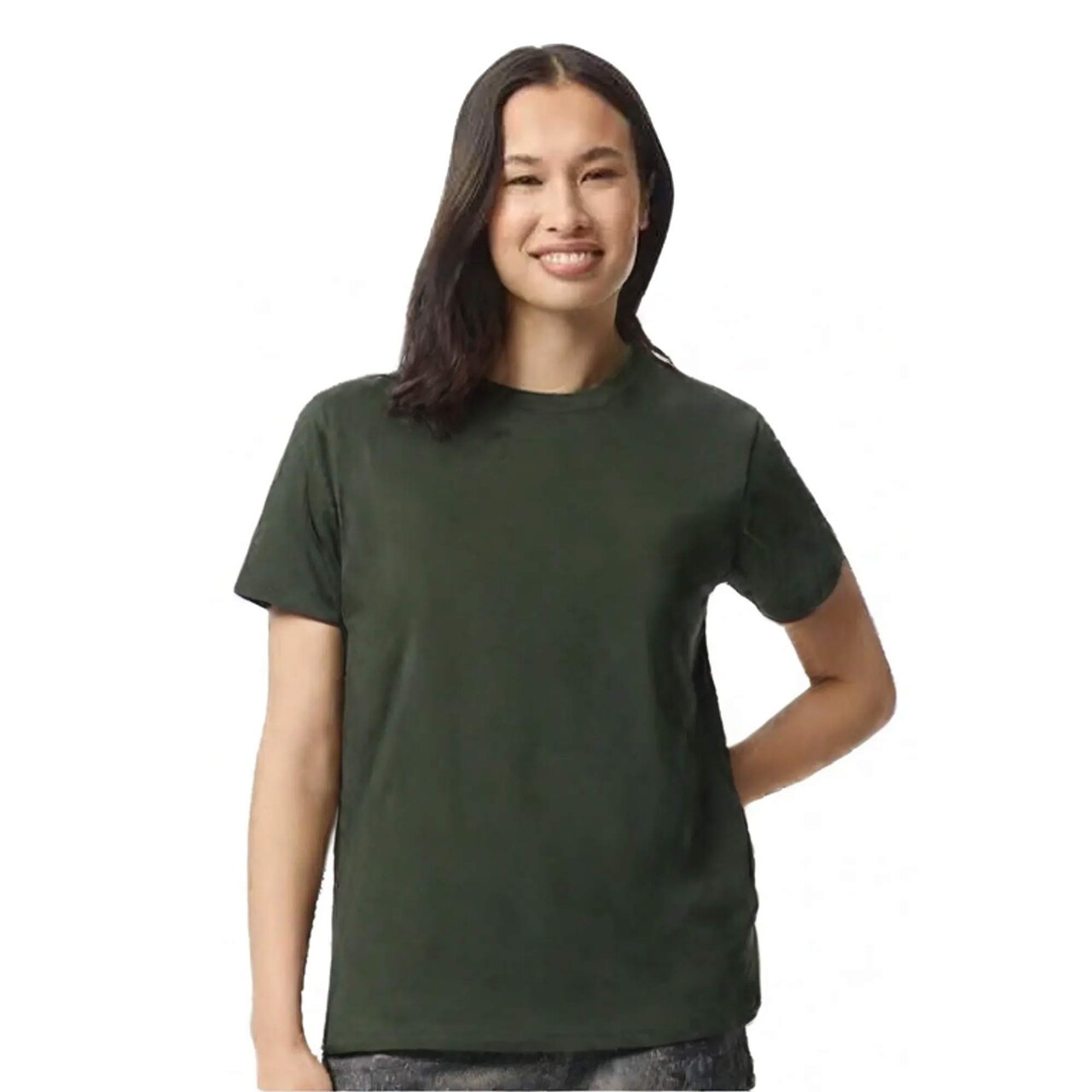 Gildan Heavy Cotton Crew Neck Short Sleeve T-Shirt 100% Cotton for Work Layering & Custom Printing